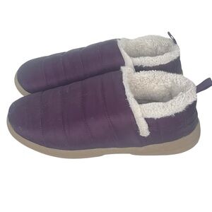 Vionic Tranquil Quilted Puffer Slippers Womens 7.5 Faux Fur Lining Warm Winter